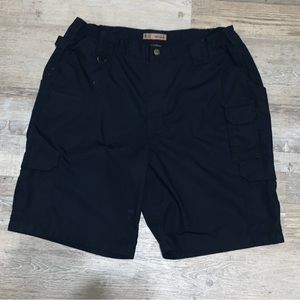 5.11 Tactical Cargo Shorts Mens Size 40 Navy Blue Ripstop Canvas